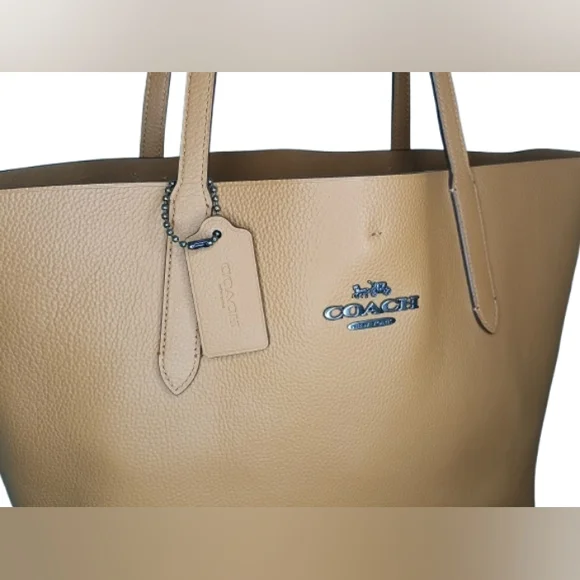 Coach NWOT Tan Leather Tote Bag - Picture 2 of 16